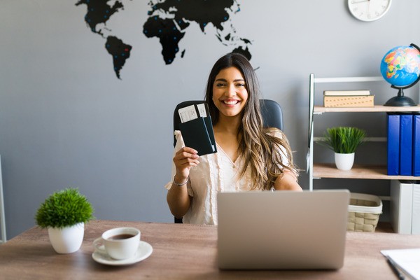 A businesswoman holding her Canada Start-Up Visa